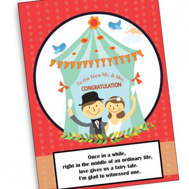 BIG Wedding Tent Congrats Custom Card (Extra Large)