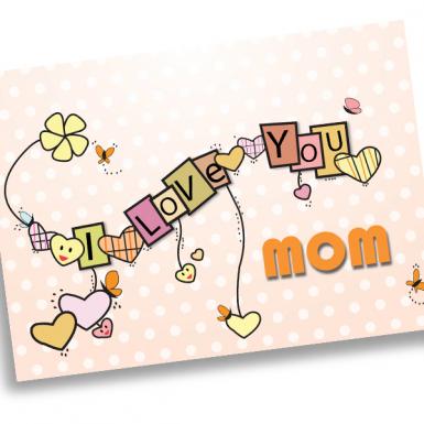 Many Hearts Love Mom Card