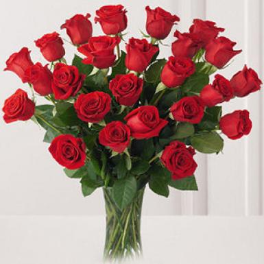 Two Dozen Red Roses Bouquet