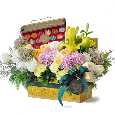 Mooncake Abundance - Assorted Mooncake with Flowers