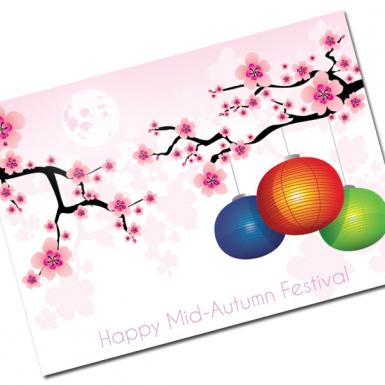 Moon Blossom - Mooncakes Mid-Autumn Greeting Card