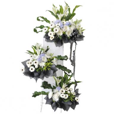 Soothing Hydrangeas - Condolence Floral Stand