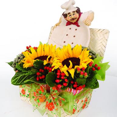 Alberto Holder - Chic Napkin Holder with Sunflowers