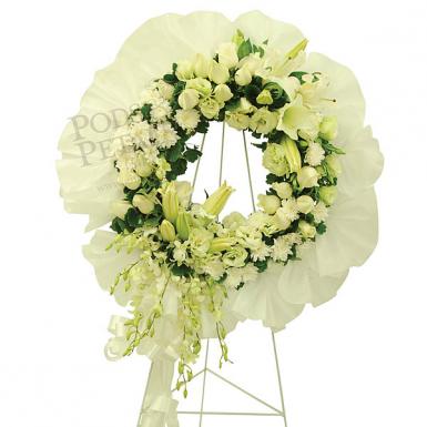 Round Tribute - Wreath Flower