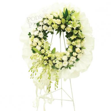 Round Tribute - Wreath Flower