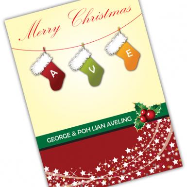 Christmas - Santa Socks Card