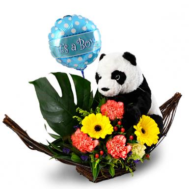 Amazing Panda - Baby Shower Flower Gift