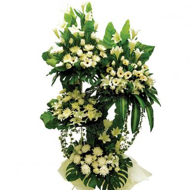 Eternal Peace - Large Condolence Flower Stand