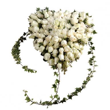 Eternal Love - Heart Shaped Condolence Wreath Flower