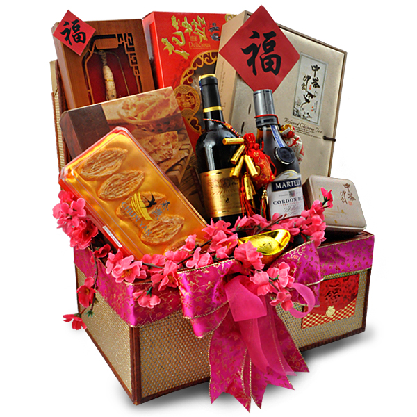 Chinese New Year Basket Hamper CNY Oriental Gift