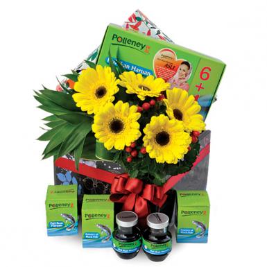 Fish Essence Goodness - Get Well Hamper with Flowers