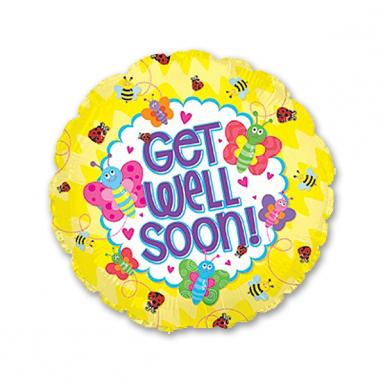 Get Well Soon Balloon 18 Inch Bugs Foil - Float
