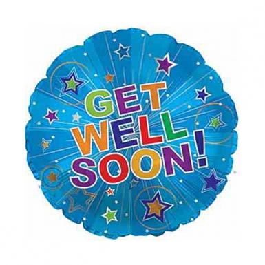 Get Well Stars Balloon 17 Inch Foil - Float