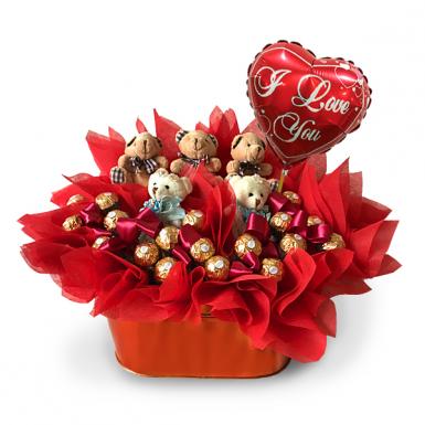 Ferraro Love - Rocher Chocolate with Balloon & mini Bears
