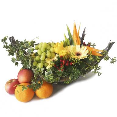 Fruitily Fresh - Fruits Basket Hamper Flowers