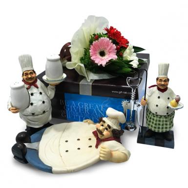 Homewarming Chef - House Warming Alberto Home Set Gift with Posy