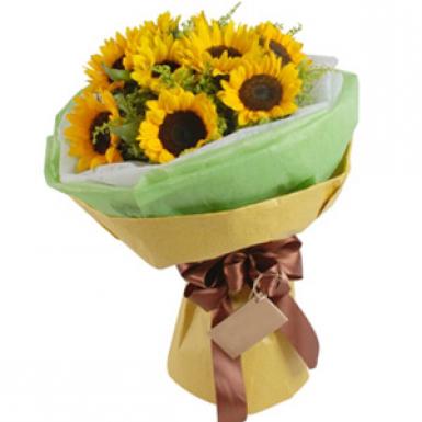 Cheery Dictory - Sunflowers Hand Bouquet