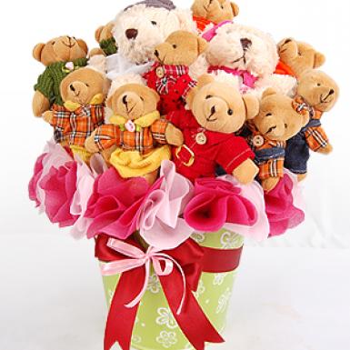 SWEET MUFFINS - SOFT MINI BEARS POT