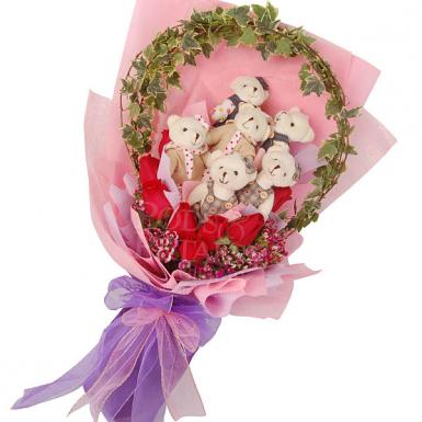 BEANIE BLOOM - MINI BEARS BOUQUET