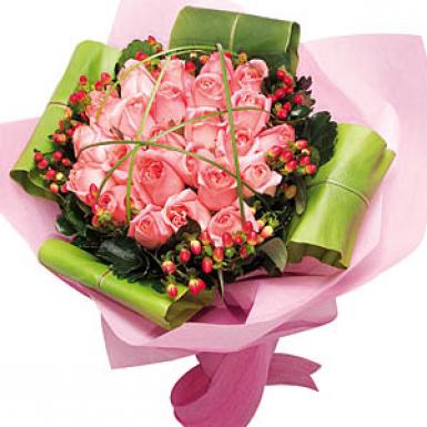 BINDING EMOTION - PINK ROSES BOUQUET