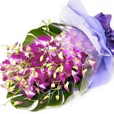 PURPLE RHAPSODY - ORCHIDS SPRAY BOUQUET