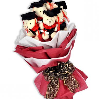 GRADUATING BEARS - GRADUATION BOUQUET