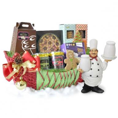 Kildare Hamper - English Food Gift with Swiss Chef Salt & Pepper Shaker