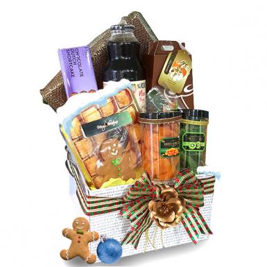 COLLINSVILLE HAMPER - WELL WISHES GIFT - JUICE, DRIED FRUIT, NUTS