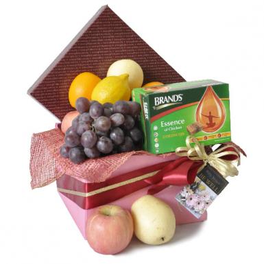 Essence of Health - Brand Cordyceps Essence of Chicken with Fruits Hamper Gift