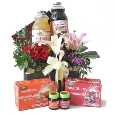 Organic Beauty - Lakewood Juices, Brand Innershine Essence w Flowers Gift
