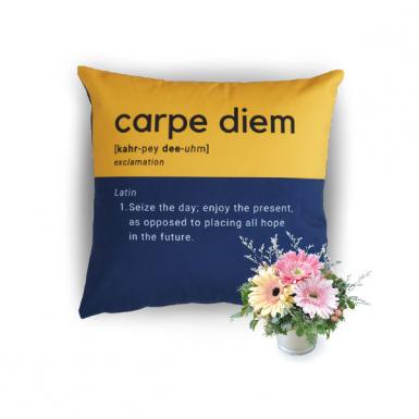 Carpe Diem - Definition Pillow Bear & Orion Inspirational Gift