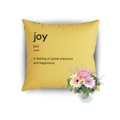 Joy - Definition Bear & Orion Pillow Inspiring Gift