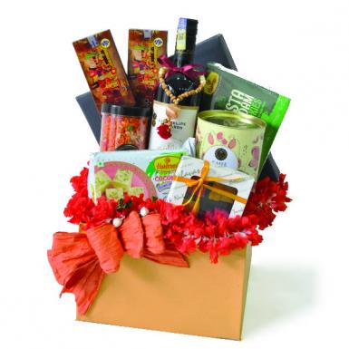 Celippu Diwali Hamper - Vegetarian Deepavali Indian Delicacies Gift with Merlot Wine