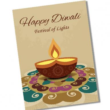 Colorful Diwali Card - Deepavali Greeting