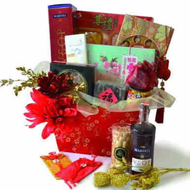 Great Prosperity Oriental Hamper - Chinese New Year Martell VSOP Birdnest Gift