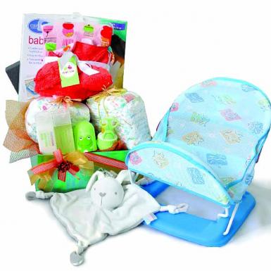 Baby Bath & Splash - Baby Bather, Mothercare Bath Lotion, Huggies Newborn Diapers, Baby Fleece Blank