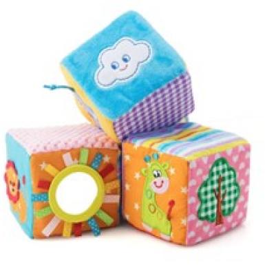 Baby Magic Cubes - Newborn Baby Shower Gift Learning Building Soft Cubes Puzzle Blocks