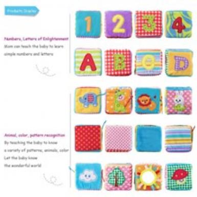 Baby Magic Cubes - Newborn Baby Shower Gift Learning Building Soft Cubes Puzzle Blocks