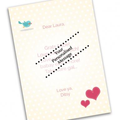 Romper Girl Baby Card