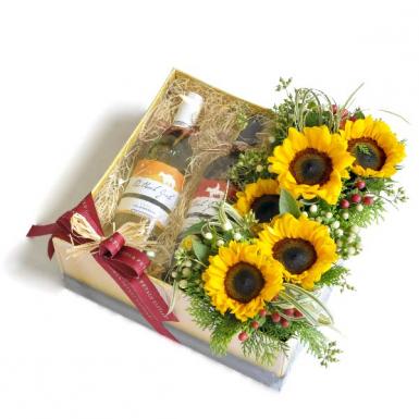 Summer Double - Wines with Sunflowers Gift
