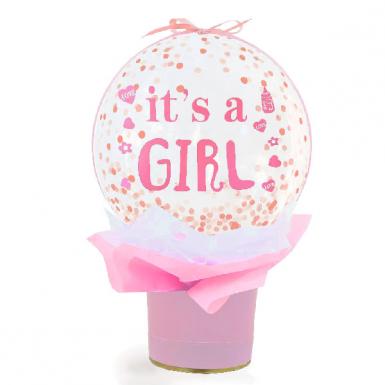 Baby Girl Konfetti - Confetti Bubble Baby Shower Balloon