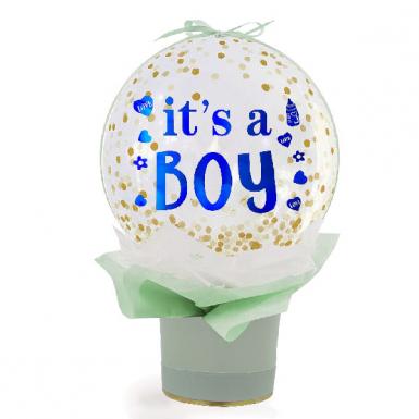Baby Boy Konfetti - Confetti Bubble Baby Shower Balloon