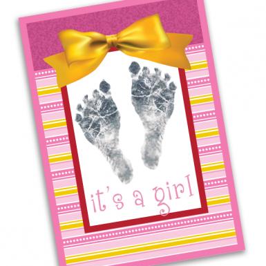 Tiny Footy Baby Girl Card