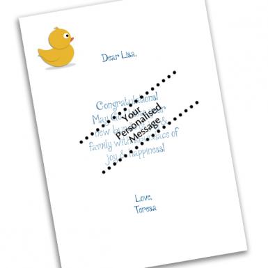 Duckie Boy Baby Card