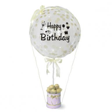 Birthday Glitter Balloon - Ferrero Rocher Chocolate