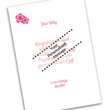 Birdy Girl Baby Card