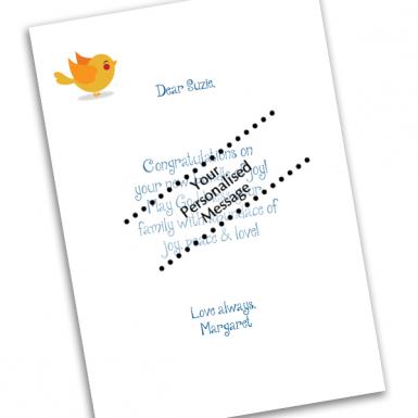 Birdy Boy Baby Card