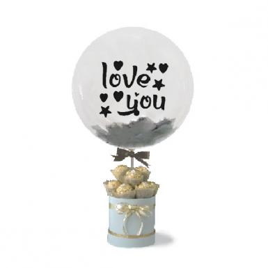 Love You Jovial Ferrero Balloon - Rocher Chocolate Box