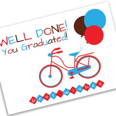 Graduate Bicycle Congrats Card