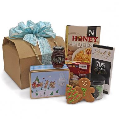 Billund Gift Hamper - Lindt Choc, Honey, Fruit Cake, Xmas Cookies